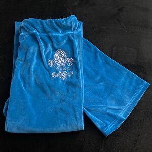Saga Couture Blue Velour Pants